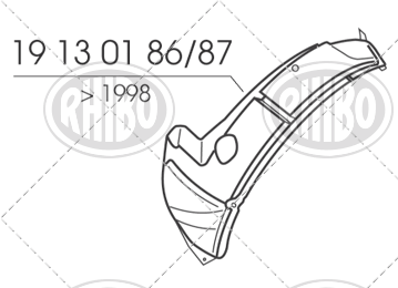 19060111 PARAFANGO ANTERIORE DX RENAULT R18 RHIBO FRONT WING 